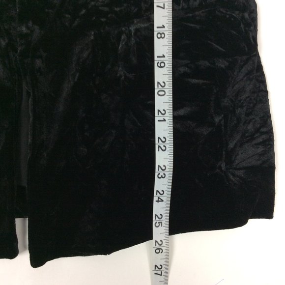 Crushed Velvet Blazer Ro & De Black Winter Whimsigoth Dark Academia Party Small - Picture 6 of 7